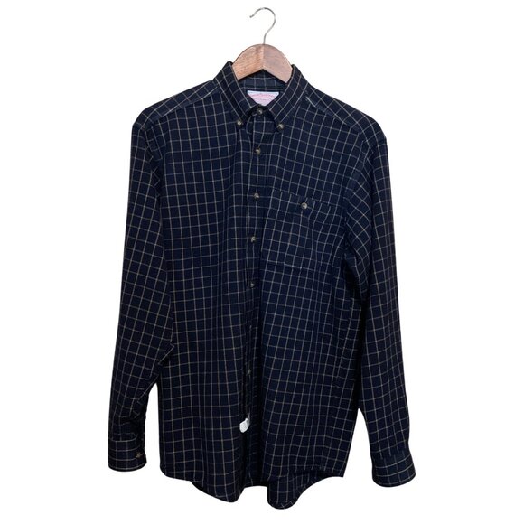 C.C. Filson Other - Vintage C.C.FILSON Mens Button-Down 100% Wool Shirt Blue Tan Plaid Sz L